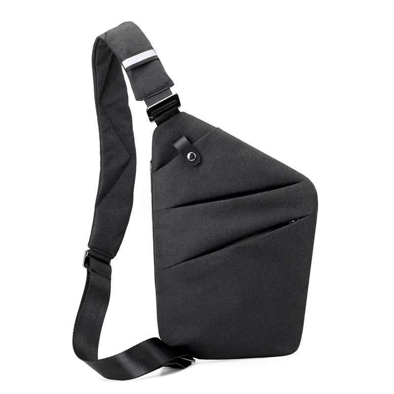 Fengdong Men’s Ultra-Thin Anti-Theft Sling Bag – Mini Crossbody Travel & Sports Chest Bag
