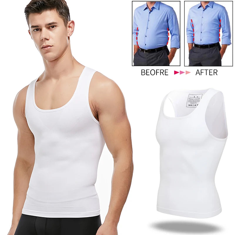 💪 Men’s Slimming Body Shaper – Compression Shirt for Chest & Tummy Control