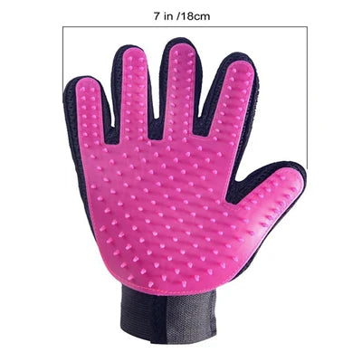 🧤 Silicone Pet Grooming Glove – Deshedding & Bathing Tool for Dogs & Cat