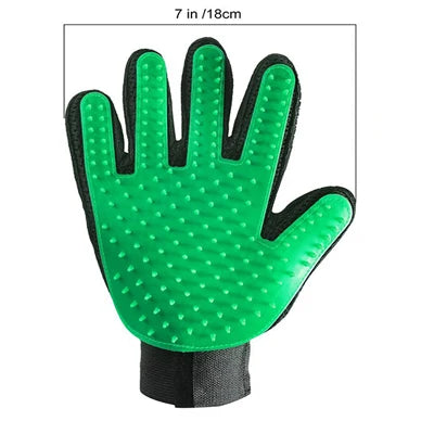 🧤 Silicone Pet Grooming Glove – Deshedding & Bathing Tool for Dogs & Cat