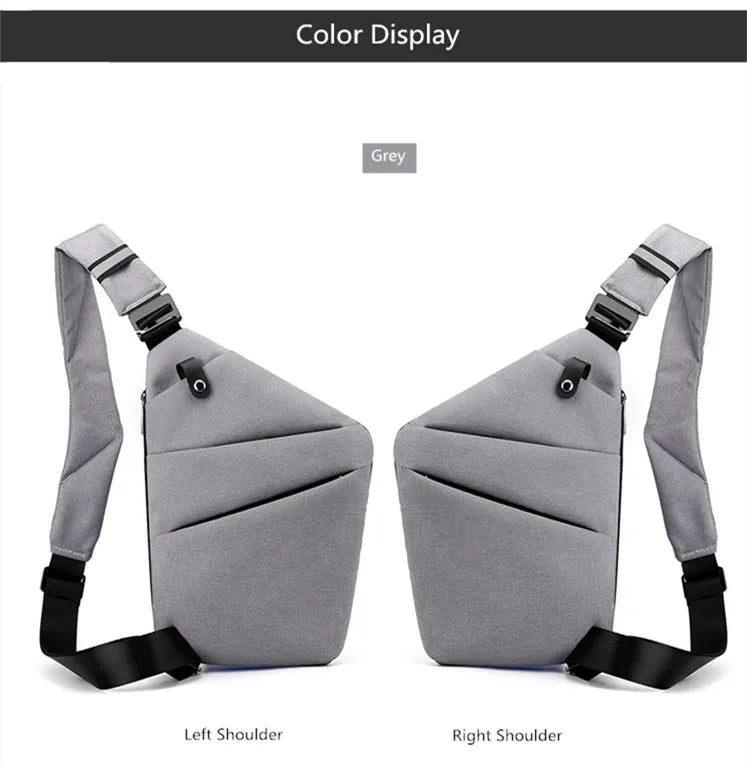 Fengdong Men’s Ultra-Thin Anti-Theft Sling Bag – Mini Crossbody Travel & Sports Chest Bag