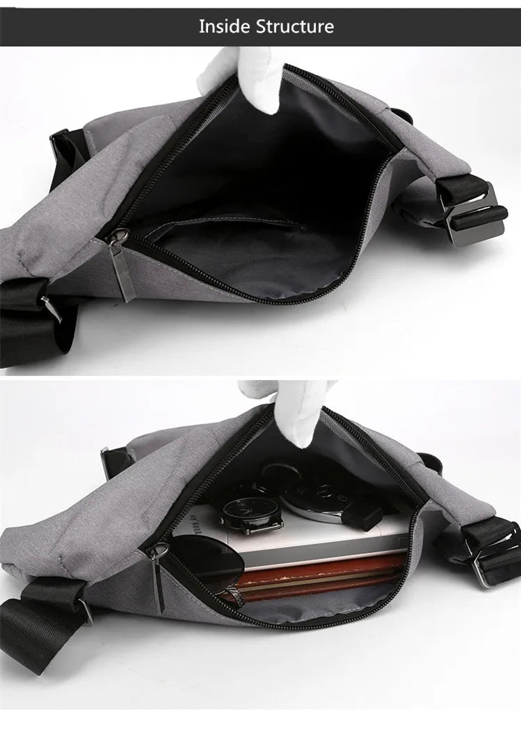 Fengdong Men’s Ultra-Thin Anti-Theft Sling Bag – Mini Crossbody Travel & Sports Chest Bag