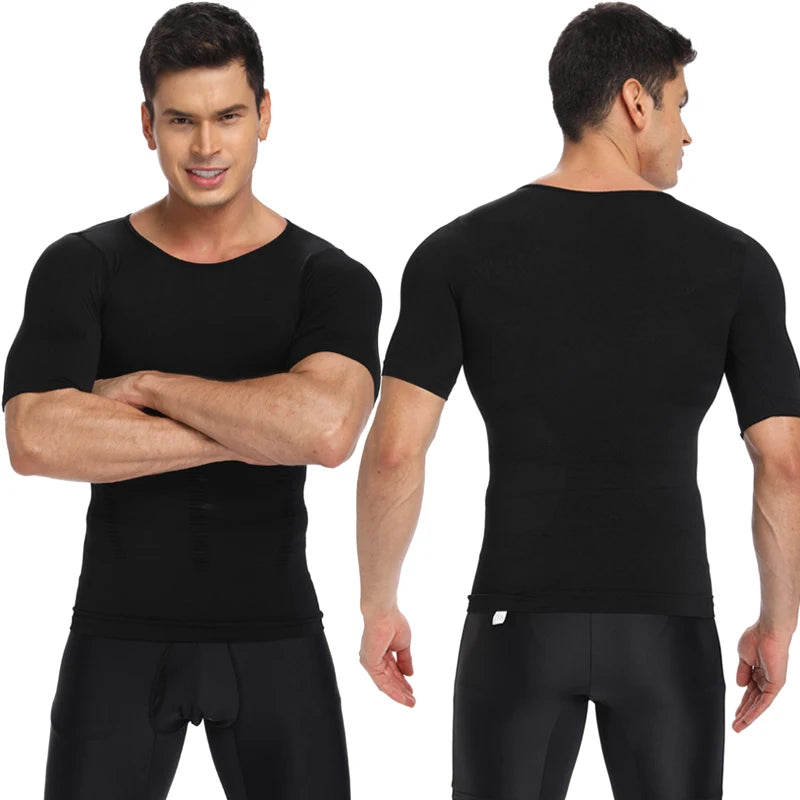 💪 Men’s Slimming Body Shaper – Compression Shirt for Chest & Tummy Control