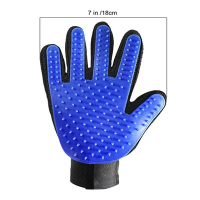 🧤 Silicone Pet Grooming Glove – Deshedding & Bathing Tool for Dogs & Cat