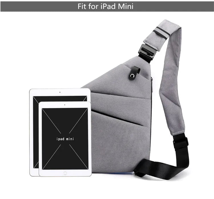 Fengdong Men’s Ultra-Thin Anti-Theft Sling Bag – Mini Crossbody Travel & Sports Chest Bag