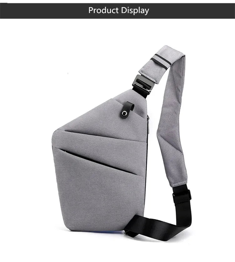 Fengdong Men’s Ultra-Thin Anti-Theft Sling Bag – Mini Crossbody Travel & Sports Chest Bag