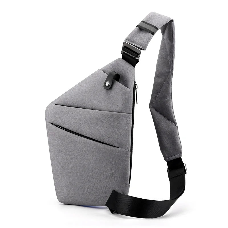 Fengdong Men’s Ultra-Thin Anti-Theft Sling Bag – Mini Crossbody Travel & Sports Chest Bag