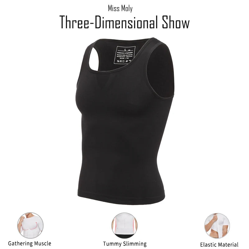 💪 Men’s Slimming Body Shaper – Compression Shirt for Chest & Tummy Control