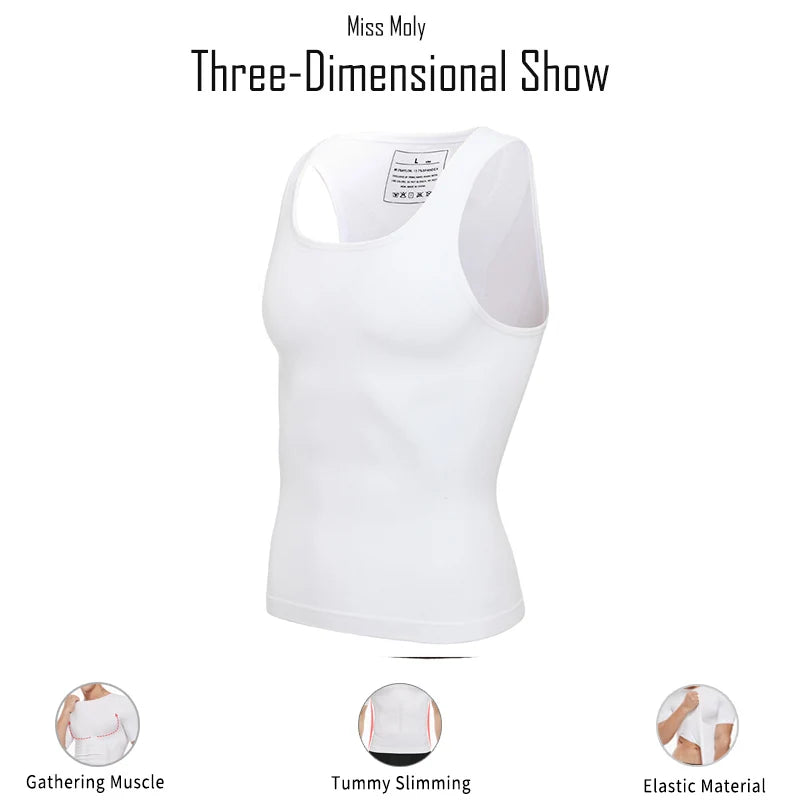 💪 Men’s Slimming Body Shaper – Compression Shirt for Chest & Tummy Control