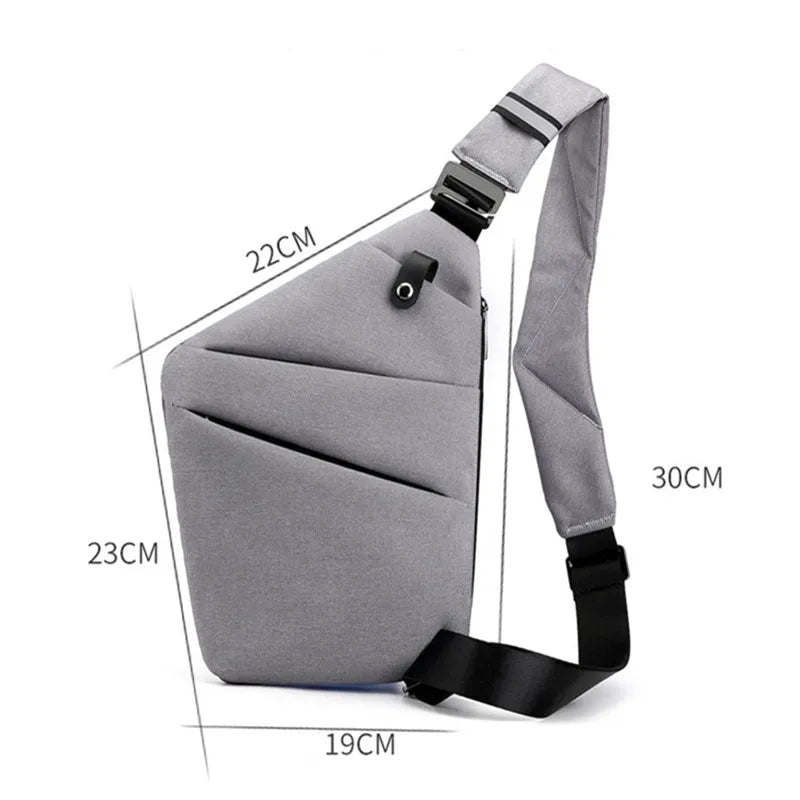 Fengdong Men’s Ultra-Thin Anti-Theft Sling Bag – Mini Crossbody Travel & Sports Chest Bag