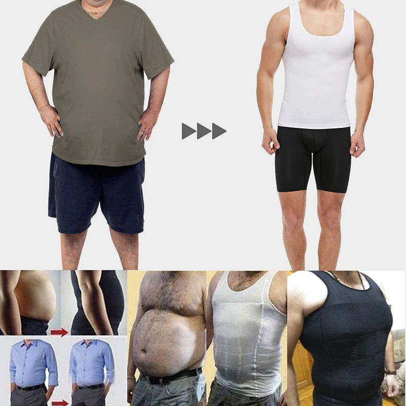 💪 Men’s Slimming Body Shaper – Compression Shirt for Chest & Tummy Control