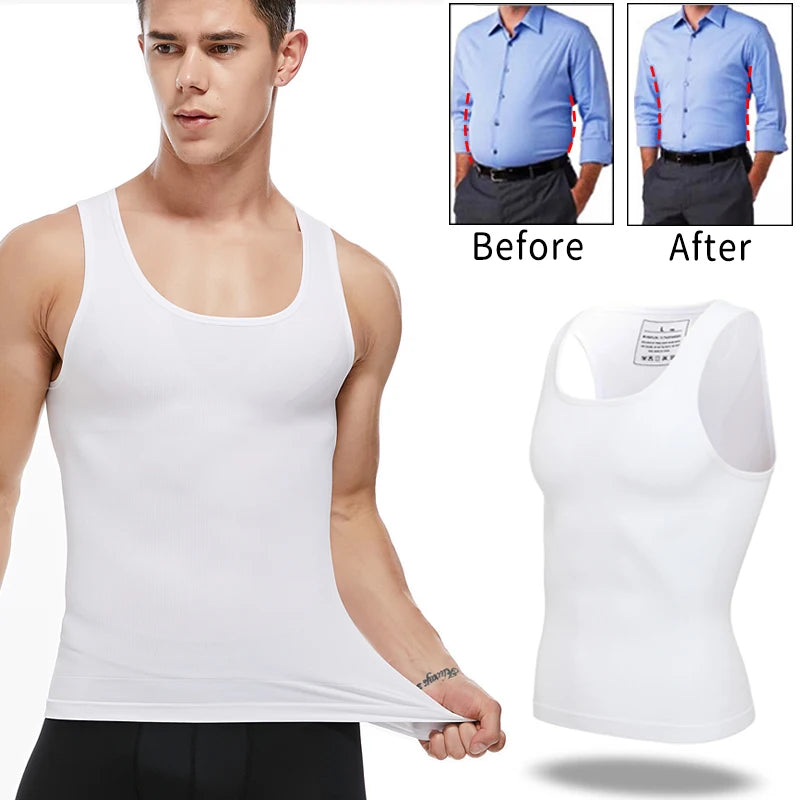 💪 Men’s Slimming Body Shaper – Compression Shirt for Chest & Tummy Control