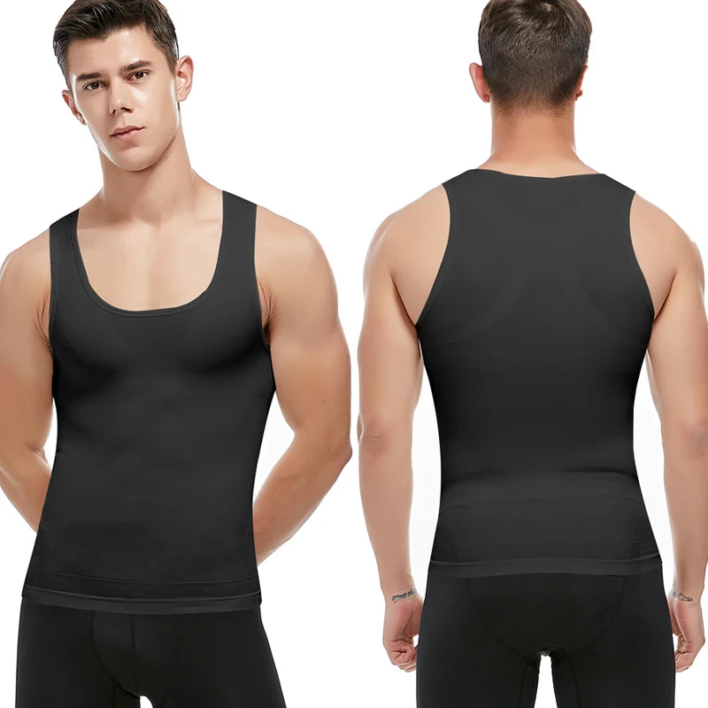 💪 Men’s Slimming Body Shaper – Compression Shirt for Chest & Tummy Control