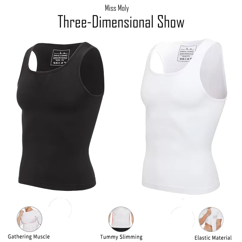 💪 Men’s Slimming Body Shaper – Compression Shirt for Chest & Tummy Control