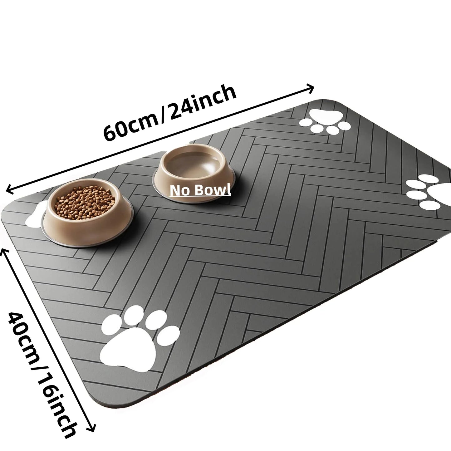 🐾 Pet Feeding Mat – Absorbent Waterproof Placemat for Dog & Cat Bowls