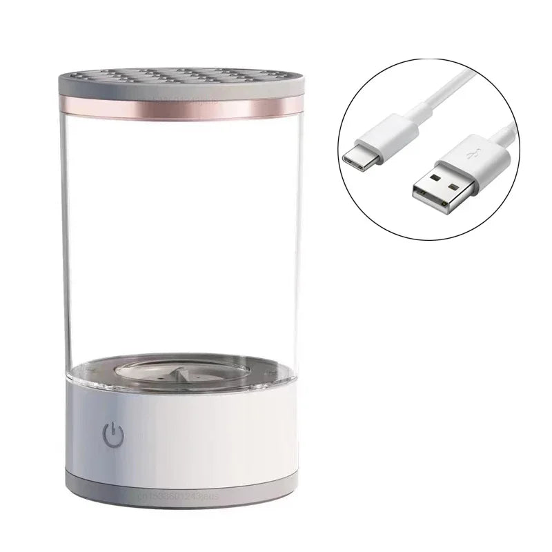 💄 USB Electric Makeup Brush Cleaner – 3-in-1 Portable Washer, Dryer & Drying Rack