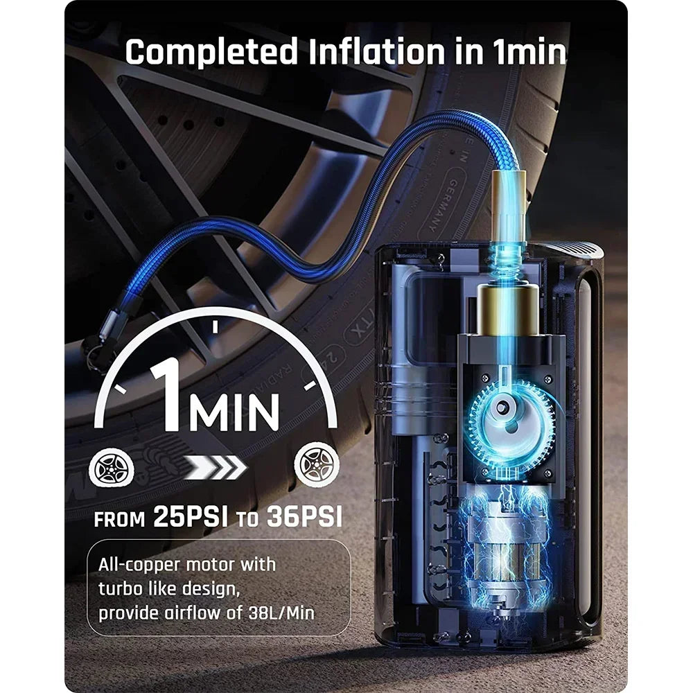π Portable Wireless Air Pump β Electric Tire Inflator with Barometer