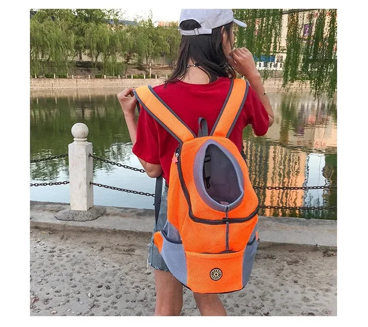 🐾 Outdoor Pet Dog Carrier Bag – Portable Travel Backpack for Cats & Dogs