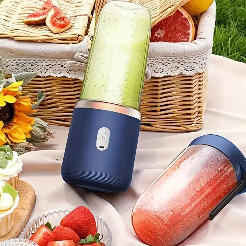 🍓 Portable USB Rechargeable Juicer Set – Mini Blender with 2 Cups