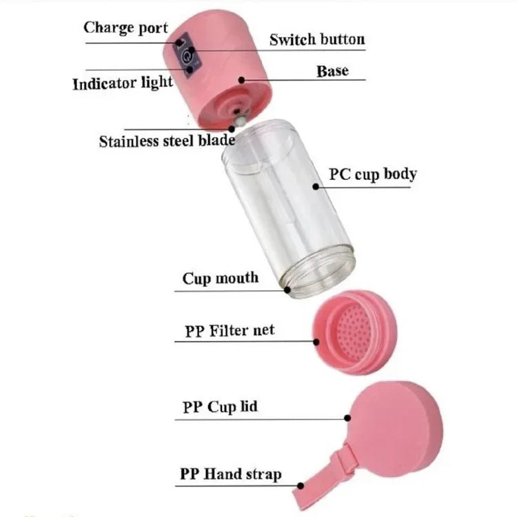 π Portable Mini Blender β USB Rechargeable Juicer Cup for Shakes & Smoothies