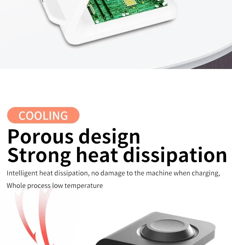 ⚡ 30W 3-in-1 Wireless Charging Stand – Fast Charger Dock for iPhone, Apple Watch & AirPods Pro