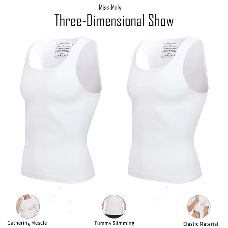 💪 Men’s Slimming Body Shaper – Compression Shirt for Chest & Tummy Control