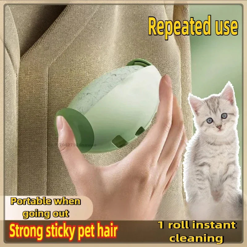 🧹 Washable Lint Remover & Pet Hair Remover – Portable Sticky Cleaning Roller
