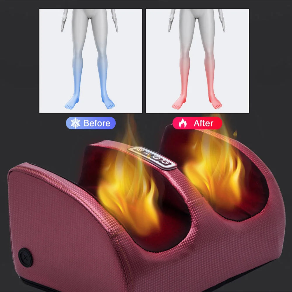RelaxPro Electric Foot Massager with Heating, Hot Compression, and Muscle Relaxation for Pain Relief and Foot Spa Therapy