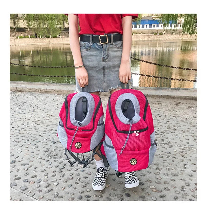 🐾 Outdoor Pet Dog Carrier Bag – Portable Travel Backpack for Cats & Dogs