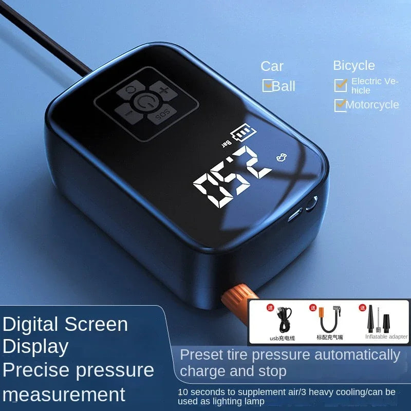 π Portable Wireless Air Pump β Electric Tire Inflator with Barometer