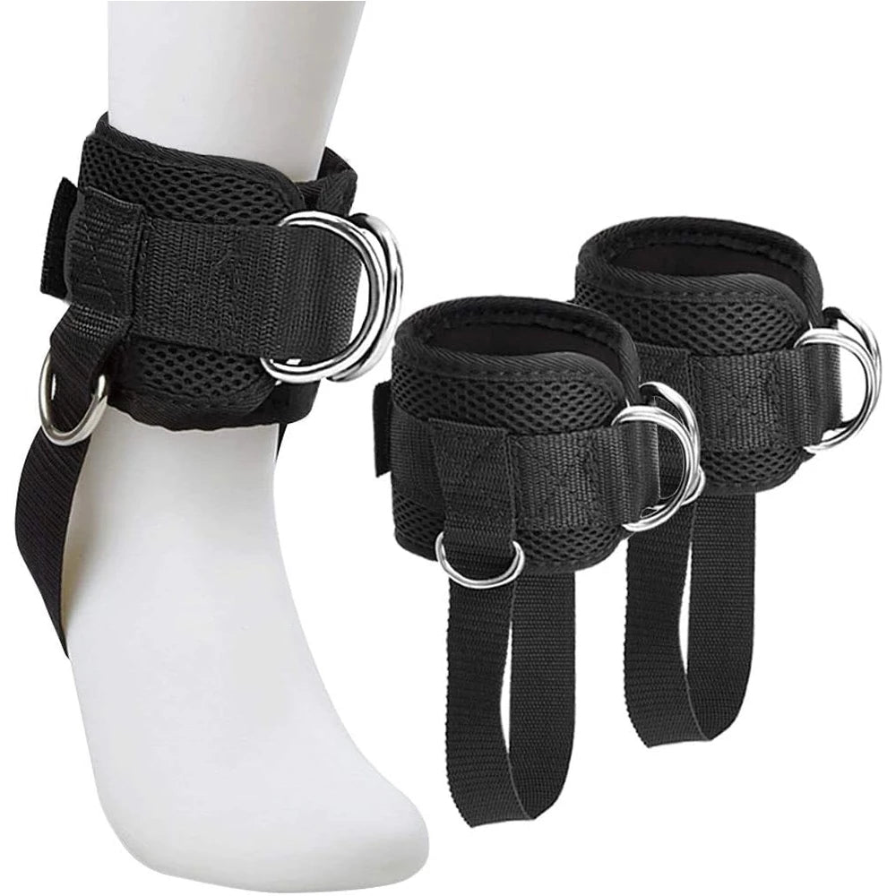 1PC Padded Thigh Strap with D-Ring – Ankle/Leg Cuff for Cable Machines, Gym Workout Accessory