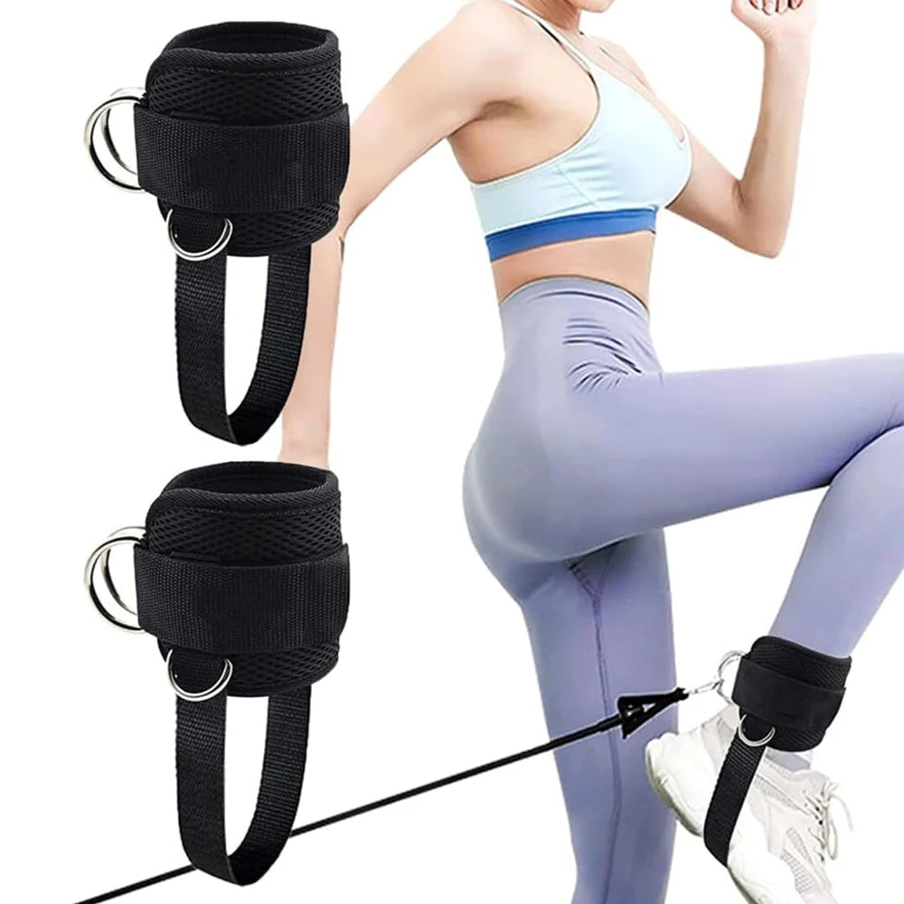1PC Padded Thigh Strap with D-Ring – Ankle/Leg Cuff for Cable Machines, Gym Workout Accessory