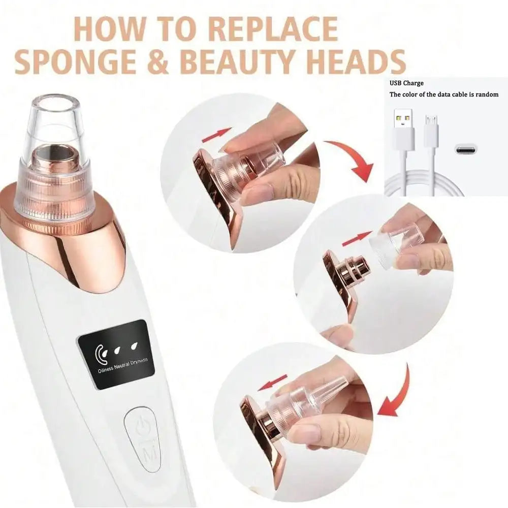 ClearGlow Deluxe Electric Pore & Blackhead Remover Vacuum for Facial Skin Care