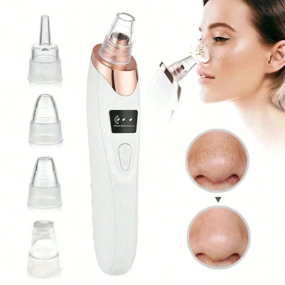 ClearGlow Deluxe Electric Pore & Blackhead Remover Vacuum for Facial Skin Care