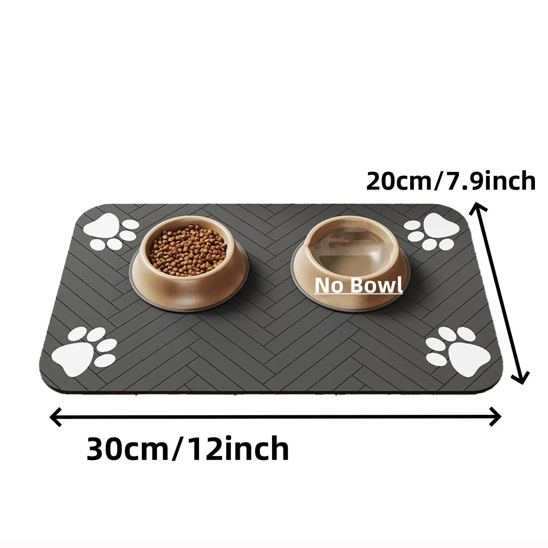 🐾 Pet Feeding Mat – Absorbent Waterproof Placemat for Dog & Cat Bowls