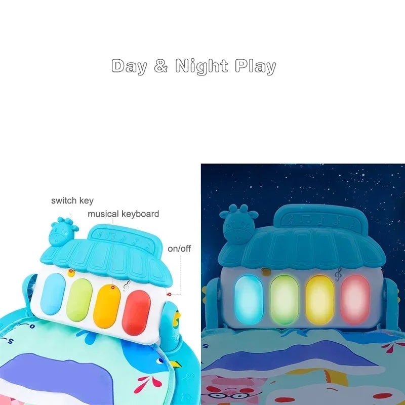 🎶 Baby Activity Gym Rack – Early Education Play Mat with Musical Piano, Crawling Blanket, and Pedal for Newborns (0-36 Months)