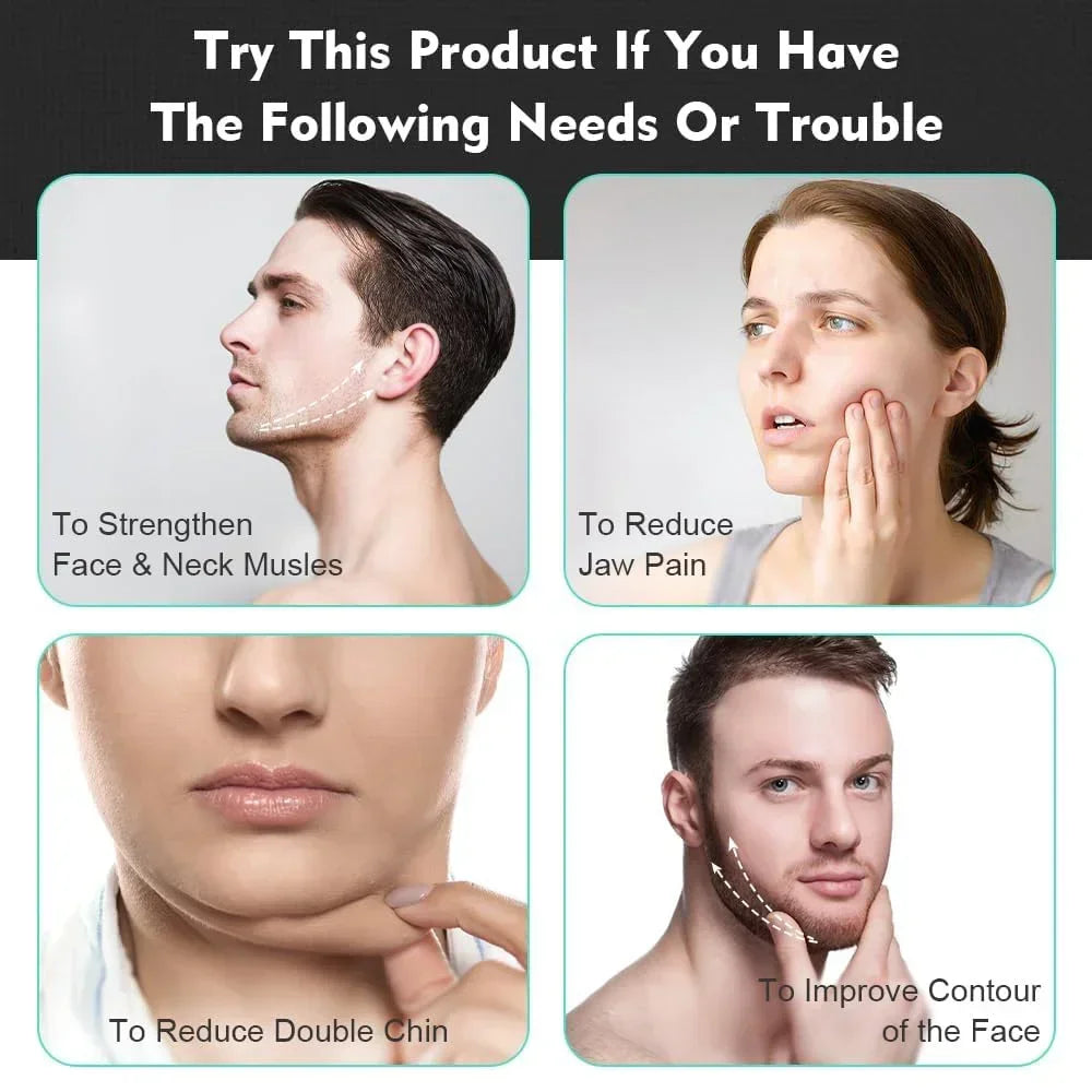 Jawline Training Thin Face Fitness Ball Facial Muscle Activate Exercise Mouth Masseter Jaw Chin Slimming Mandibular Lift Tools