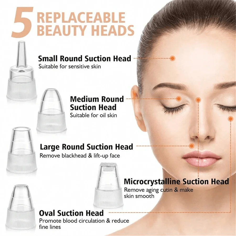 ClearGlow Deluxe Electric Pore & Blackhead Remover Vacuum for Facial Skin Care