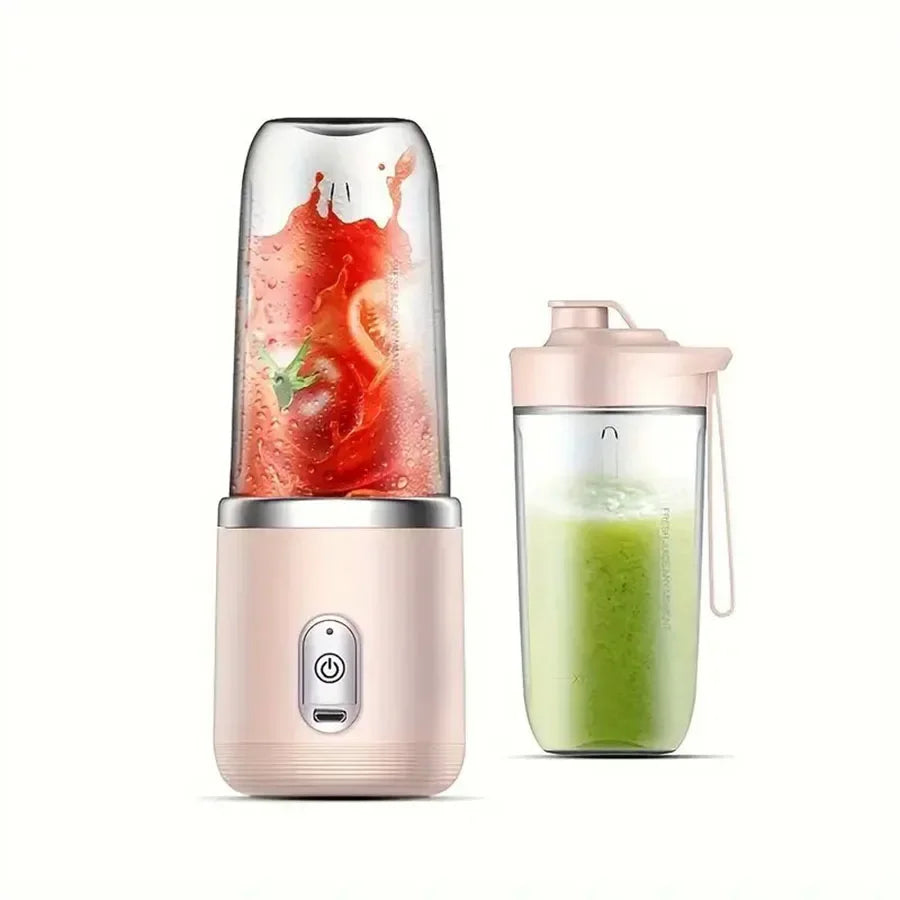 🍓 Portable USB Rechargeable Juicer Set – Mini Blender with 2 Cups