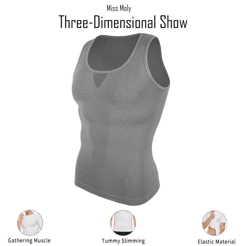 💪 Men’s Slimming Body Shaper – Compression Shirt for Chest & Tummy Control