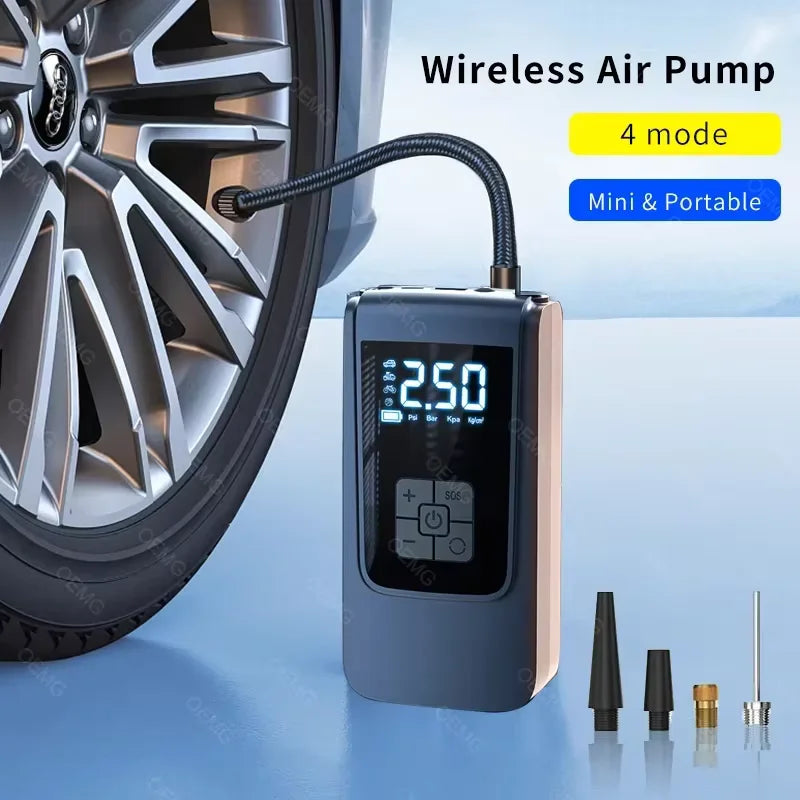 π Portable Wireless Air Pump β Electric Tire Inflator with Barometer