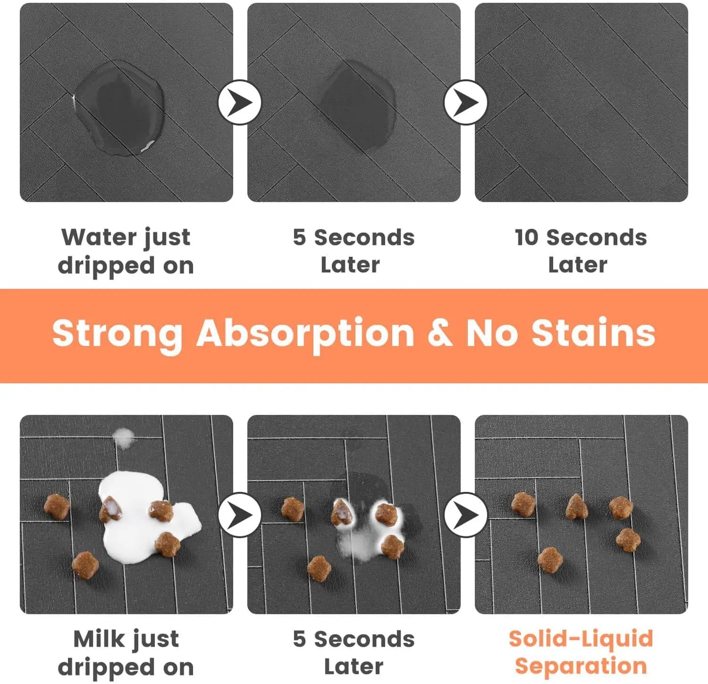 🐾 Pet Feeding Mat – Absorbent Waterproof Placemat for Dog & Cat Bowls