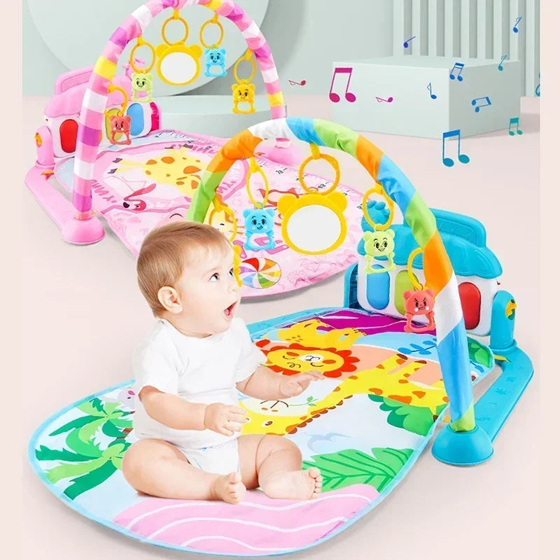 🎶 Baby Activity Gym Rack – Early Education Play Mat with Musical Piano, Crawling Blanket, and Pedal for Newborns (0-36 Months)