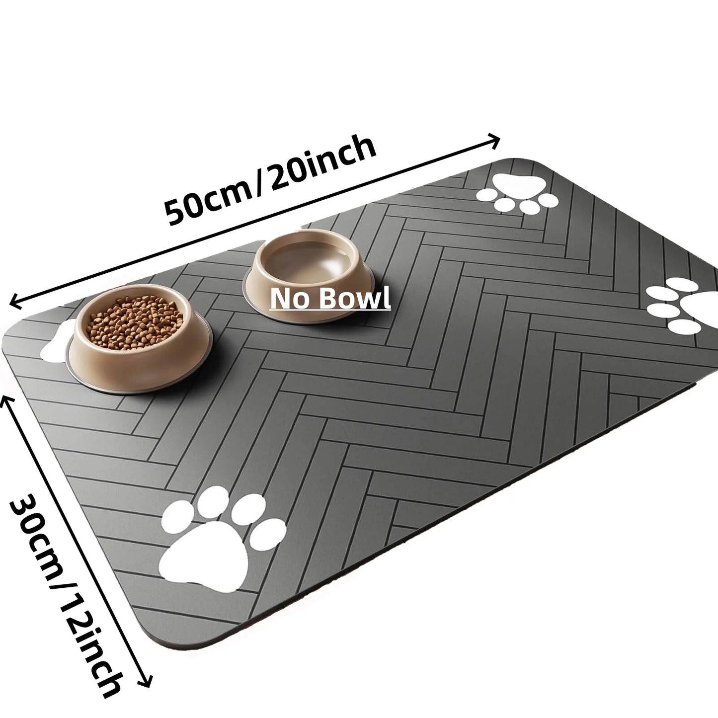 🐾 Pet Feeding Mat – Absorbent Waterproof Placemat for Dog & Cat Bowls