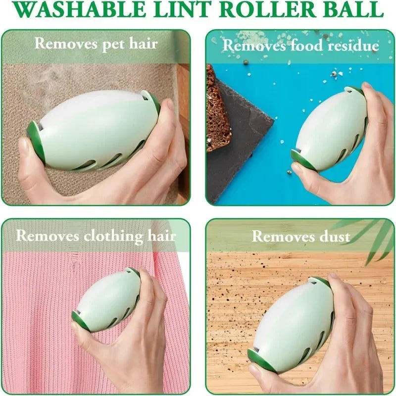 🧹 Washable Lint Remover & Pet Hair Remover – Portable Sticky Cleaning Roller