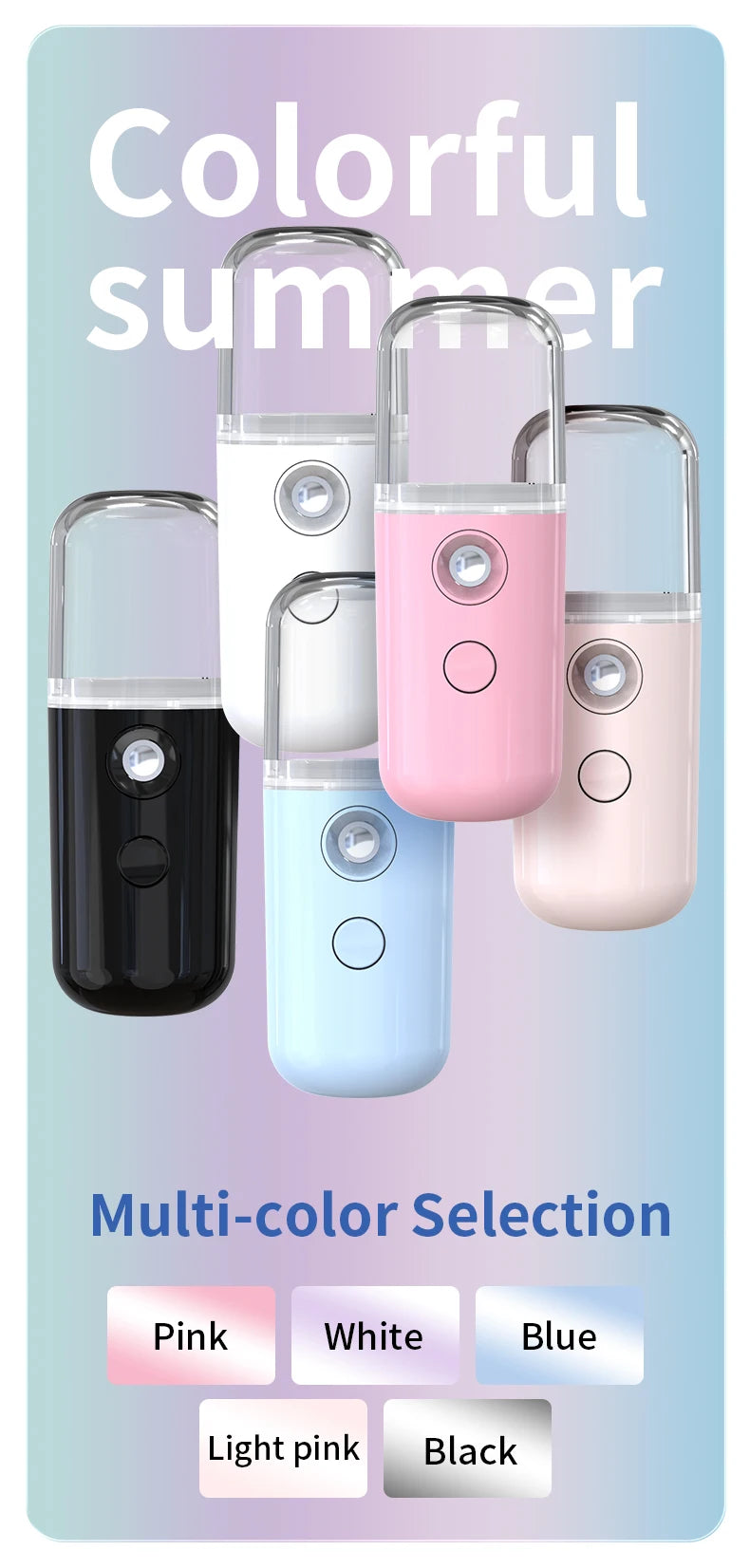 Mini Rechargeable Facial Steamer — 30ml Portable Nano Mist Sprayer for Instant Hydration, Wireless & Wireless! 💧✨