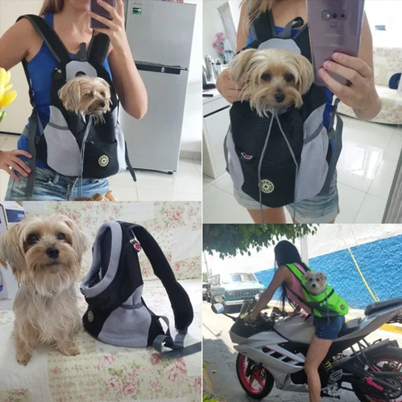 🐾 Outdoor Pet Dog Carrier Bag – Portable Travel Backpack for Cats & Dogs