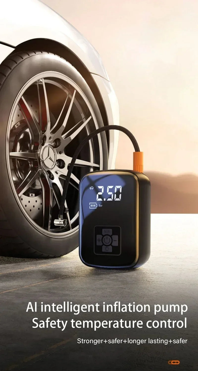 π Portable Wireless Air Pump β Electric Tire Inflator with Barometer