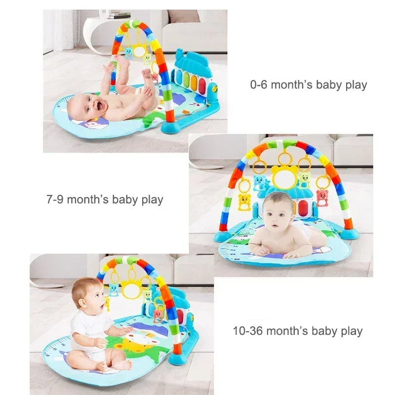🎶 Baby Activity Gym Rack – Early Education Play Mat with Musical Piano, Crawling Blanket, and Pedal for Newborns (0-36 Months)