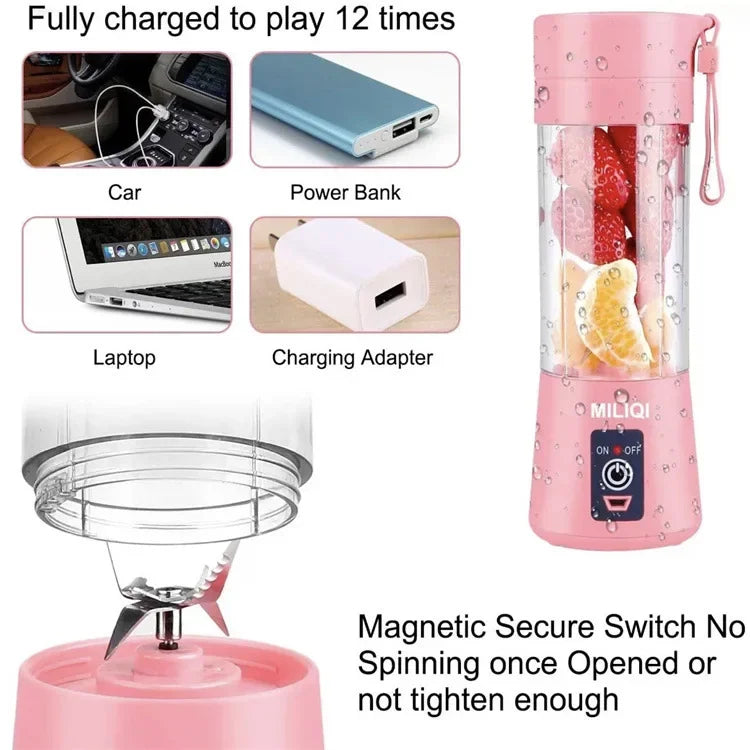 π Portable Mini Blender β USB Rechargeable Juicer Cup for Shakes & Smoothies
